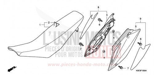 SIEGE/COUVERCLE LATERAL CRF150R9 de 2009